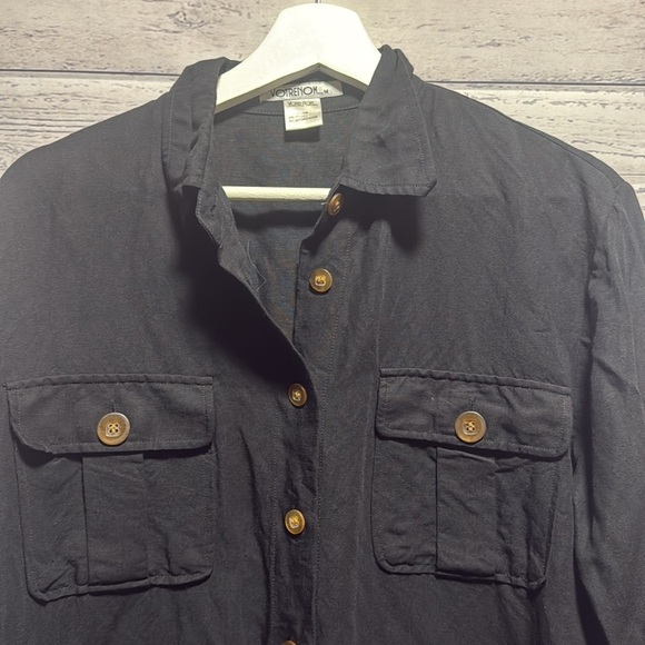 Votre Nom Linen Blend buttondown shirt - Picture 3 of 5